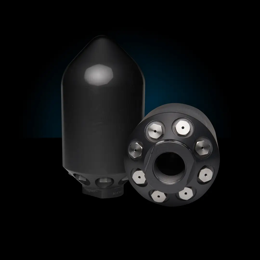 Blue Star Stealth sewer jetter nozzle balancing traction and cleaning
