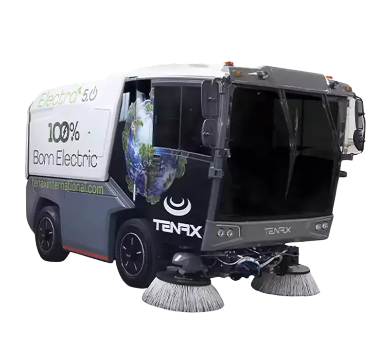 Tenax Electra 5.0 life 100% electric compact street sweeper with 5 m³ hopper